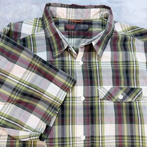 Mountain Hardwear Men XL Plaid Short Sleeve Button Up Shirt Outdoor Casual